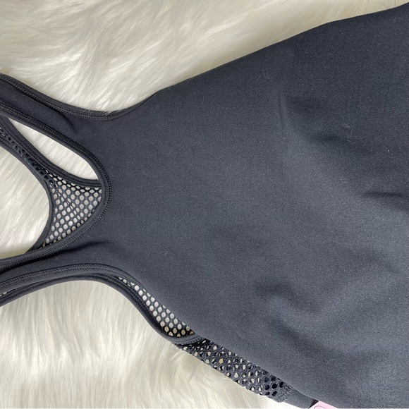 Bombshell Sportswear Tie Back Crop Workout Gym Mesh Tank Top sz M - Picture 8 of 8